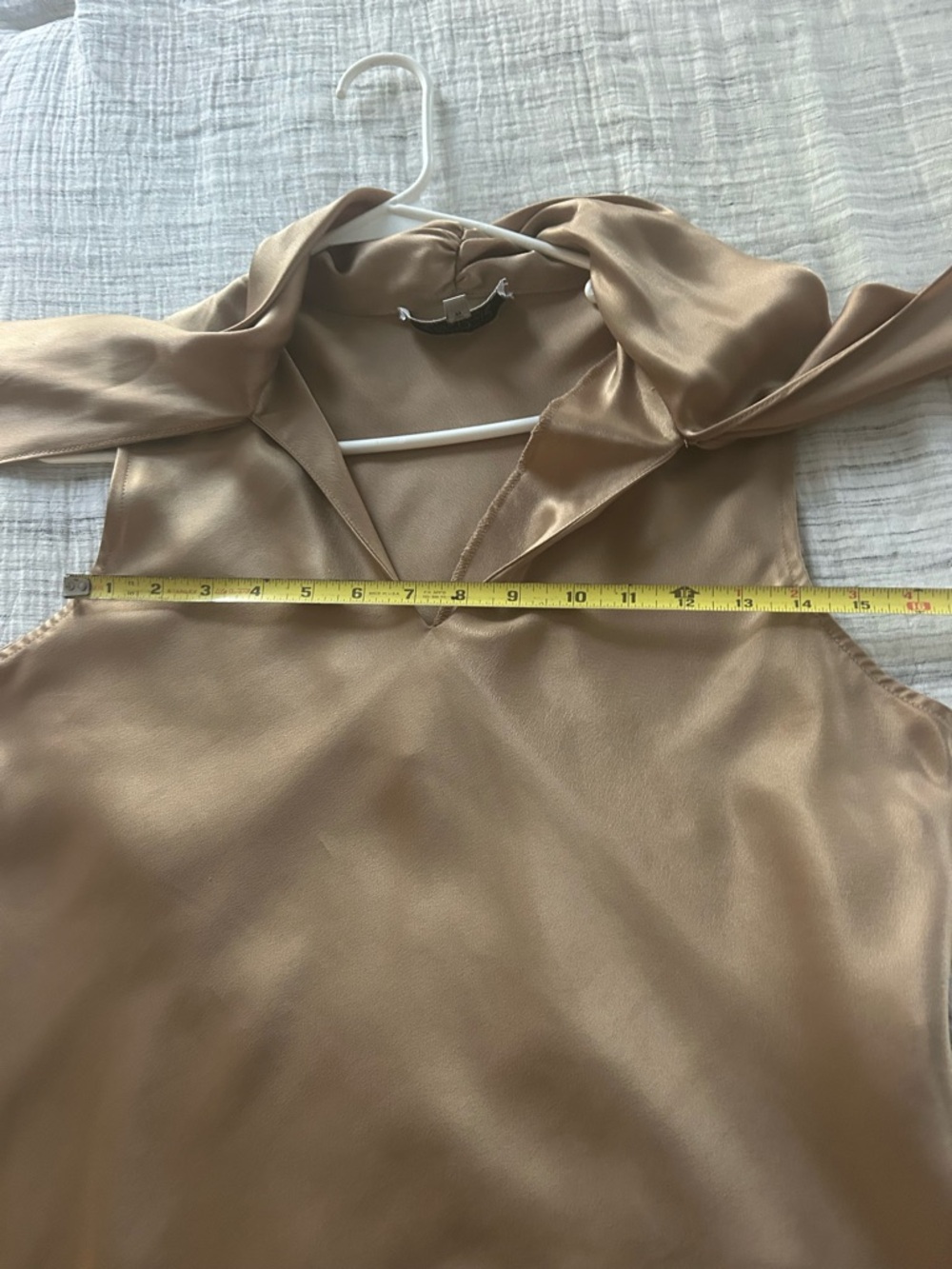 Kasper Satin Tan Blouse - Picture 12 of 12
